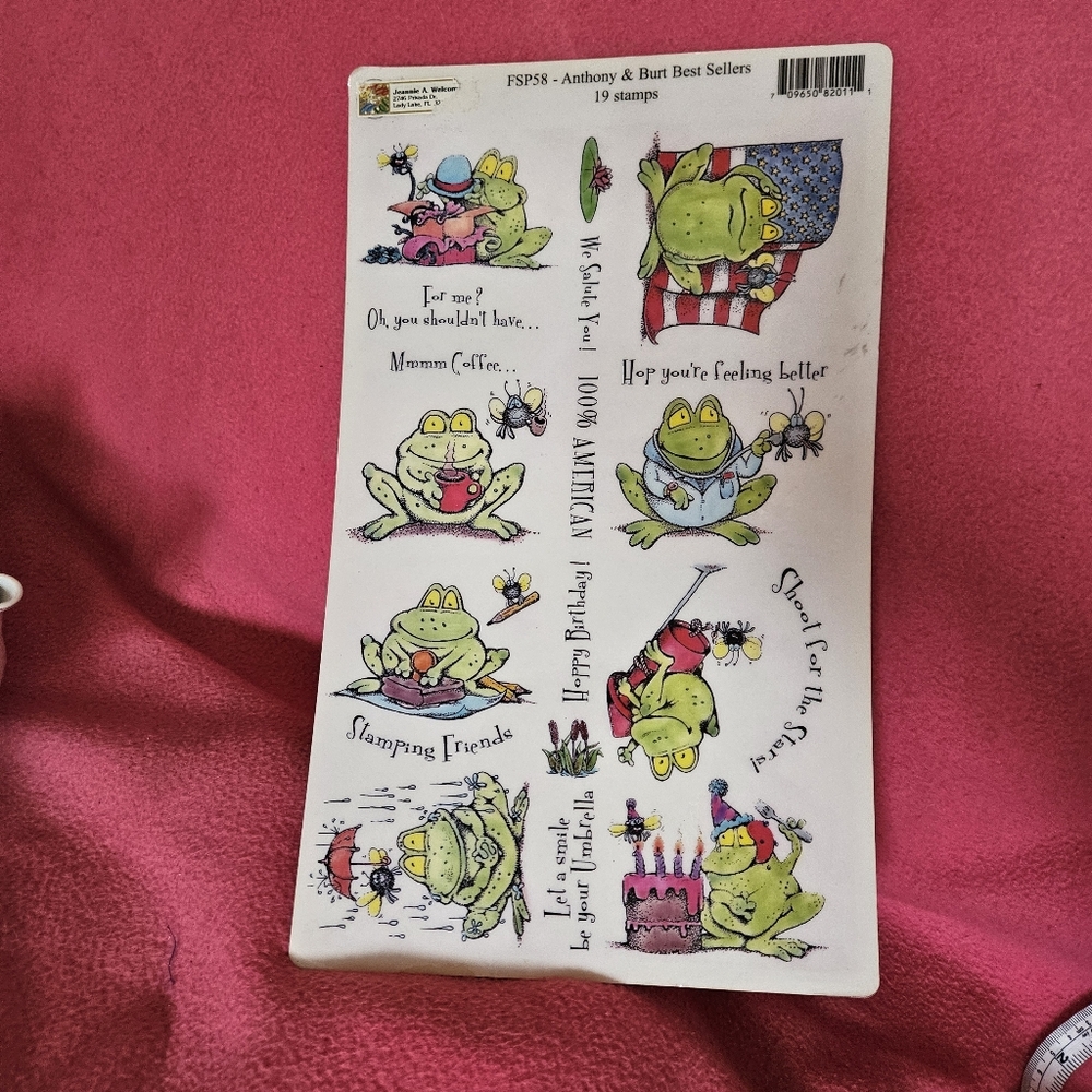 Frog rubber stamps set , FSP58 - Anthony & Burt Best Sellers